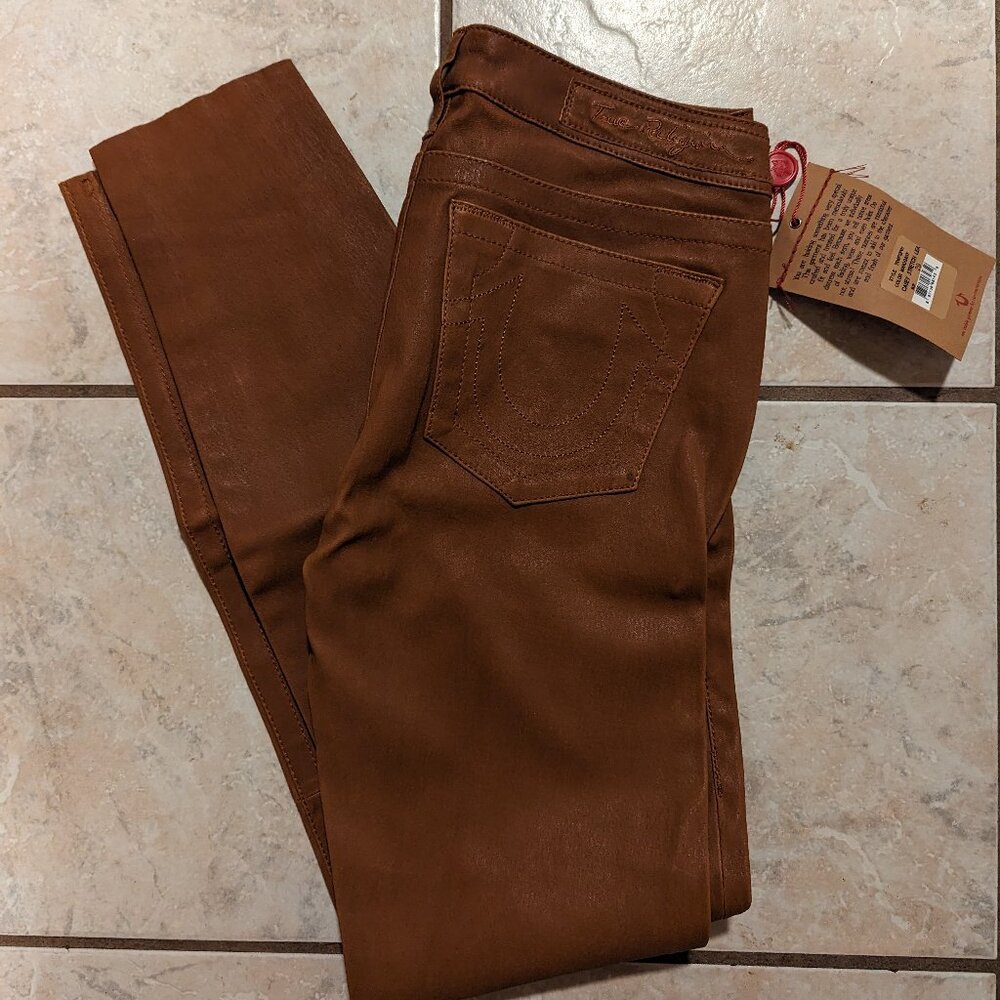 True Religion Casey leather stretch pant